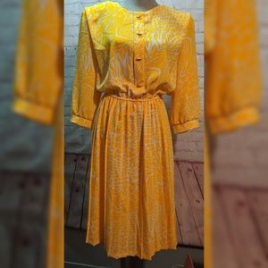 Vintage Breli originals yellow dress